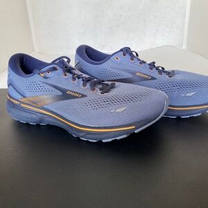 Brooks Ghost 15 Mens 12.5 2E Flintstone/Peacoat/Oak Running and Walking Shoes